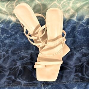 White strappy  sandals